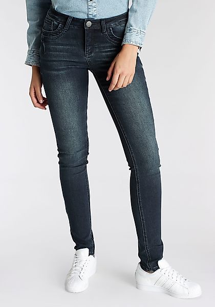 Arizona Skinny-fit-Jeans extra-enger Beinschnitt, Used-Look-Waschung, norma günstig online kaufen