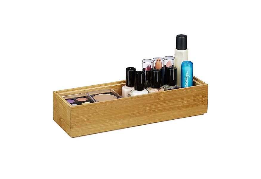 relaxdays Aufbewahrungsbox 2 x Ordnungsbox Bambus günstig online kaufen