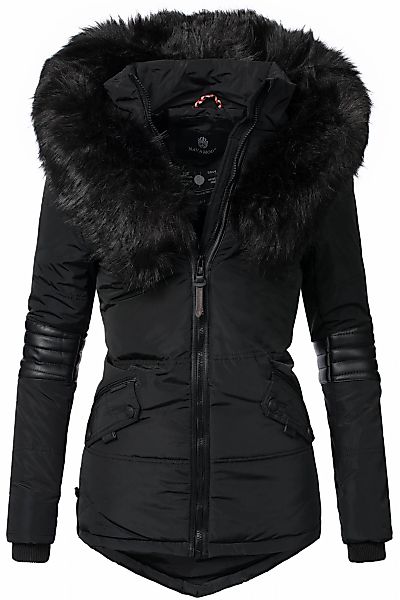 Navahoo Winterjacke "Nirvana", mit Kapuze, edle Steppjacke m. schwarzem Kun günstig online kaufen
