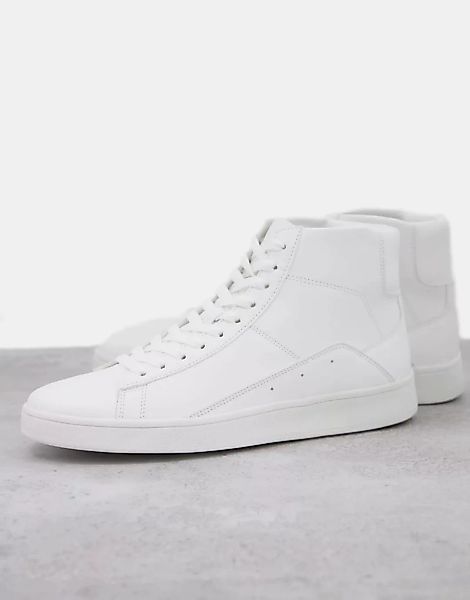 New Look – Weiße Sneaker mit weißen Seitenstreifen günstig online kaufen
