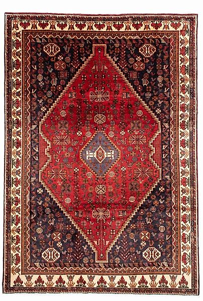 morgenland Wollteppich »Shiraz Medaillon Rosso scuro 312 x 216 cm«, rechtec günstig online kaufen