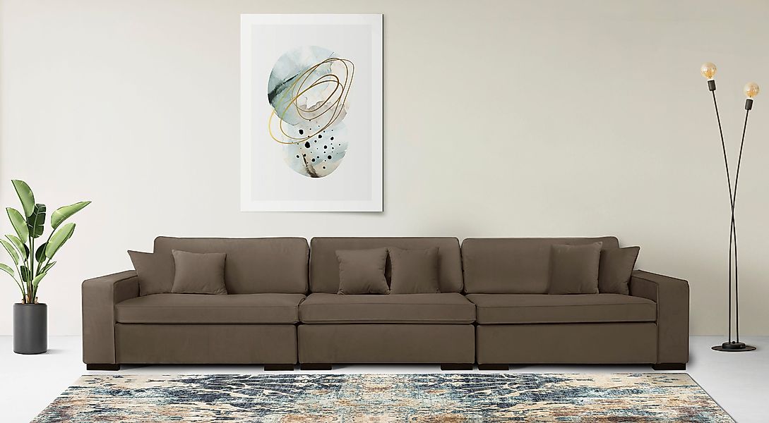 Home affaire 3-Sitzer "Skara", Lounge-Sofa mit Federkernpolsterung, in viel günstig online kaufen