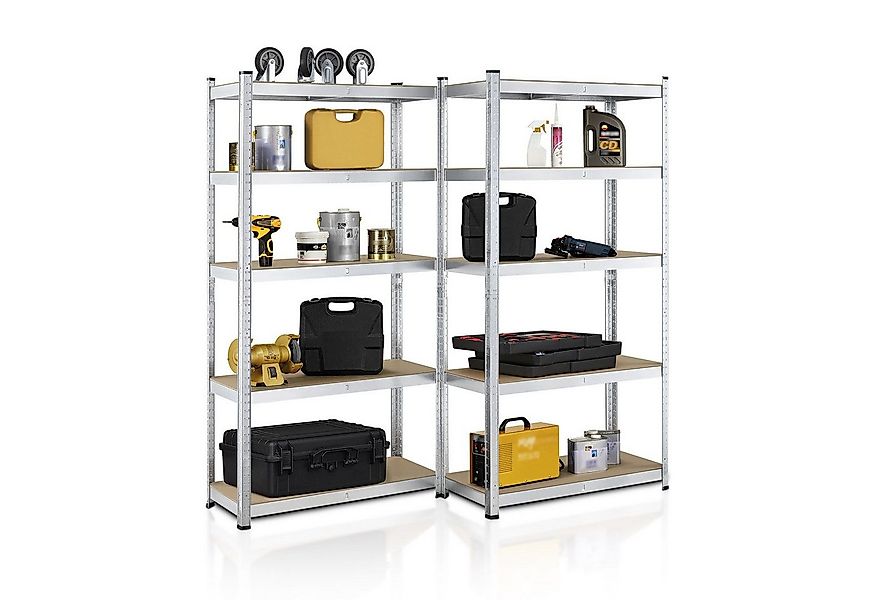 Juskys Schwerlastregal Basic, 2-tlg., Regalsystem mit 10 Einlegeböden, je 1 günstig online kaufen