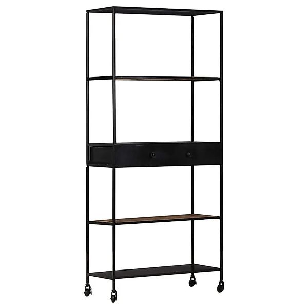 vidaXL Bücherregal 80x35x180 cm Raues Mangoholz & Eisen 323734 günstig online kaufen