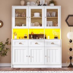 Celya Küchenbuffet Küchenschrank(140×40×175cm), Hochschrank Küchenbuffet (S günstig online kaufen