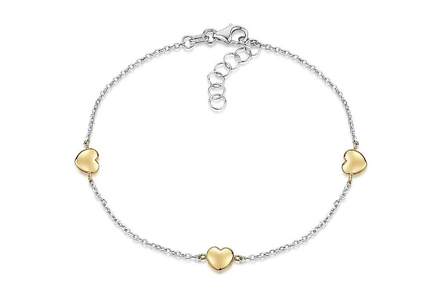 Materia Goldarmband Herzen Bicolor Gelbgold Weißgold GA-18, 357 Gelbgold, 3 günstig online kaufen