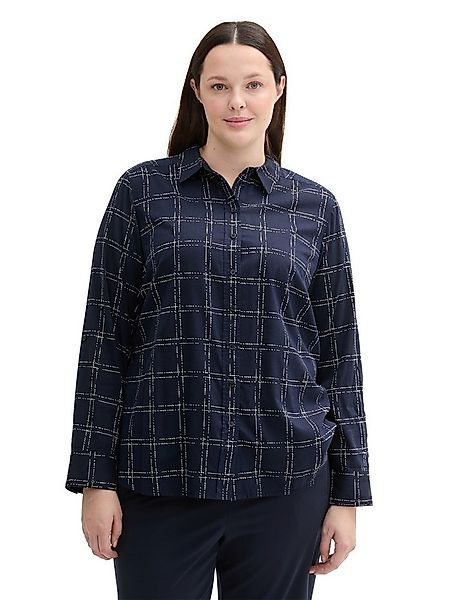 TOM TAILOR PLUS Langarmbluse kariert, mit grafischem Muster günstig online kaufen