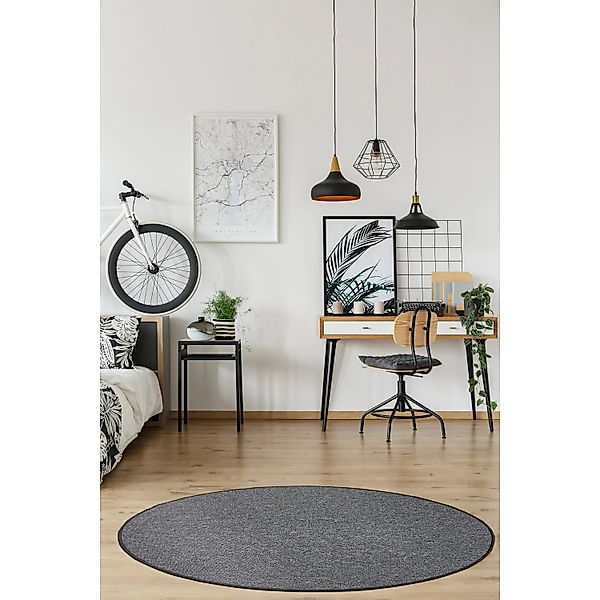 Andiamo Teppich Grotone Ø 200 cm Anthrazit günstig online kaufen