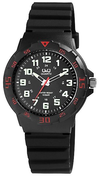 Q&Q Quarzuhr VR18J001Y mit Silikonarmband, 10 bar, schwarz günstig online kaufen