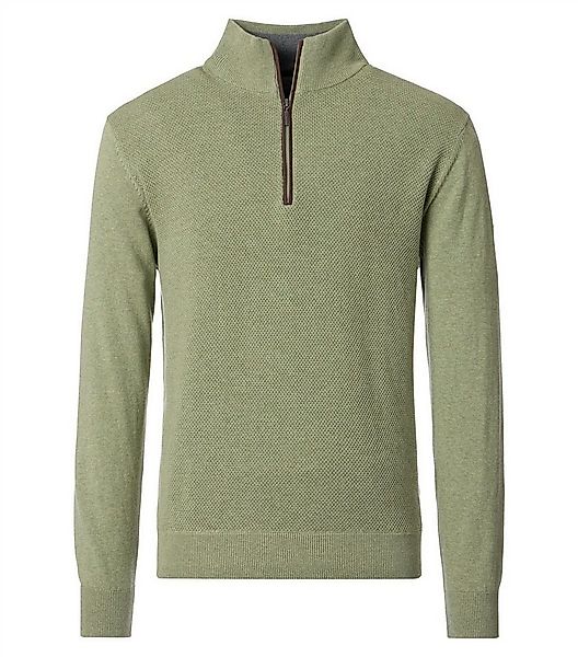Redmond Troyer REDMOND Casual Herren Strick-Troyer Zipper Comfort Hellgrün günstig online kaufen