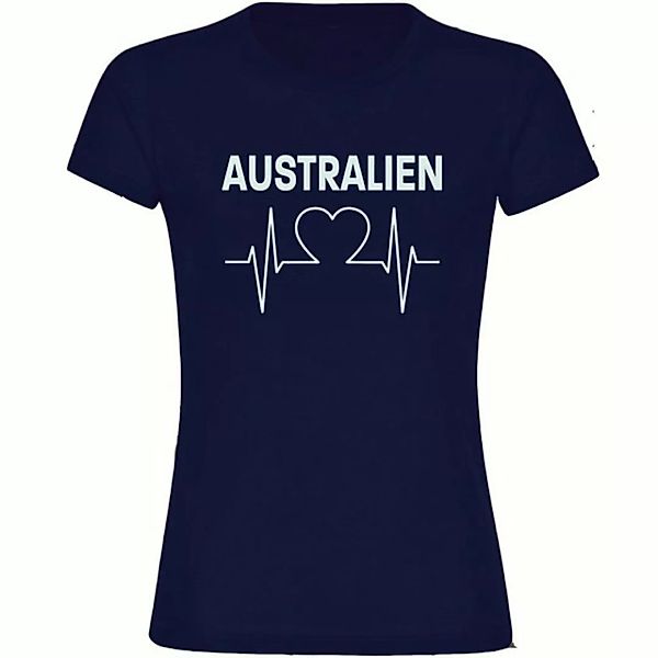 multifanshop T-Shirt Damen Australien - Herzschlag - Frauen günstig online kaufen