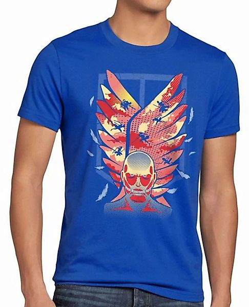 style3 Print-Shirt Herren T-Shirt Attack Wings Aufklärungstruppe AoT Titan günstig online kaufen