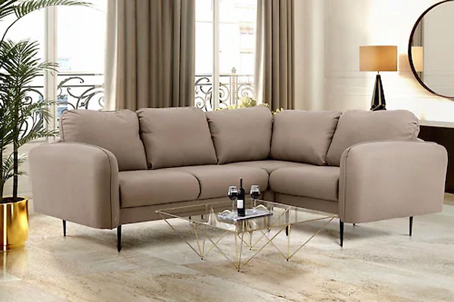 Home affaire Ecksofa »Skidi L-Form« mit losen Rückenkissen und Keder oben a günstig online kaufen