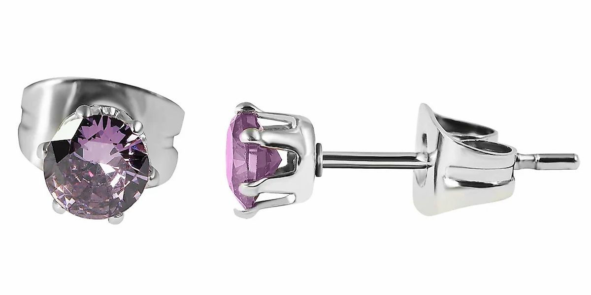 Adelia´s Paar Ohrhänger "Damen Ohrringe – Ohrstecker aus Edelstahl mit Zirk günstig online kaufen