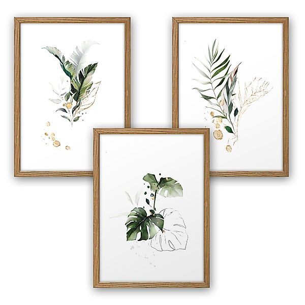 Kreative Feder Poster, Pflanzen (Set, 3 günstig online kaufen
