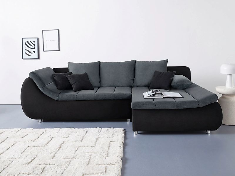 Home affaire Ecksofa "Imola, elegant und modern, aktuelle Steppung im Sitz, günstig online kaufen