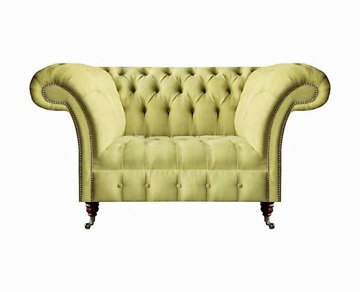 JVmoebel Chesterfield-Sofa Sofa Couch Zweisitzer Gelb Luxus Sitzmöbel Chest günstig online kaufen