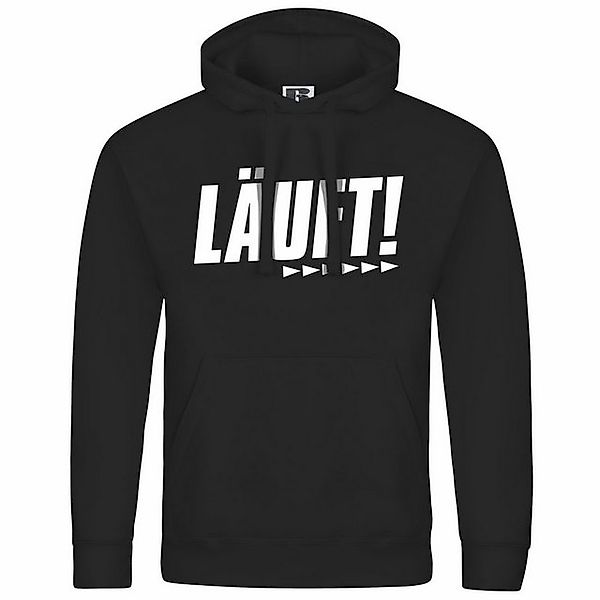 deinshirt Kapuzenpullover Herren Kapuzenpullover Läuft Mit Print Motiv, Gra günstig online kaufen