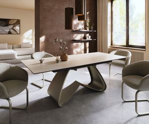 DELIFE Esstisch Edge, Keramik Laminam®Travertino Bianco günstig online kaufen