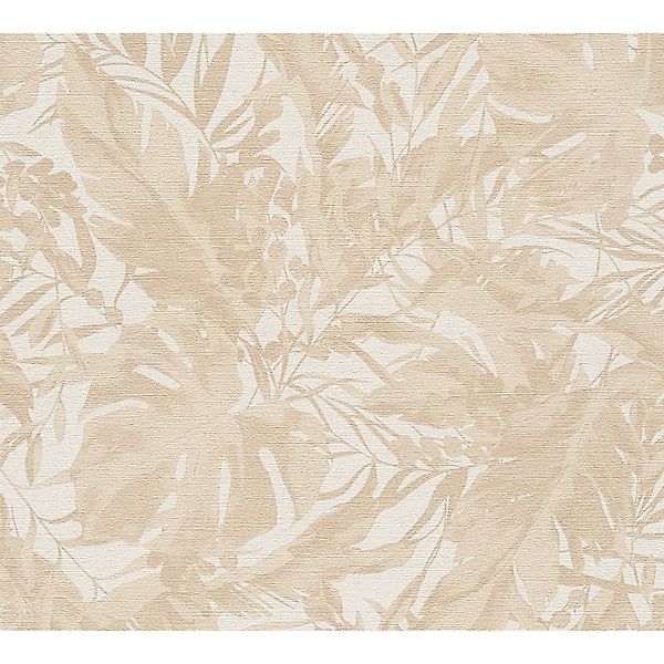 AS Creation Vliestapete Blätter 10,05 x 0,53 m Weiß-Beige FSC® günstig online kaufen