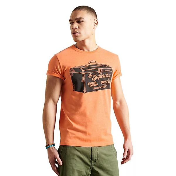 Superdry Workwear Graphic 220 Kurzarm T-shirt XL Bright Orange Marl günstig online kaufen