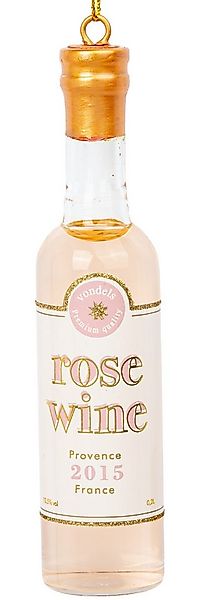 SIKORA Christbaumschmuck Roséwein Flasche besondere Weihnachtskugel Glas An günstig online kaufen