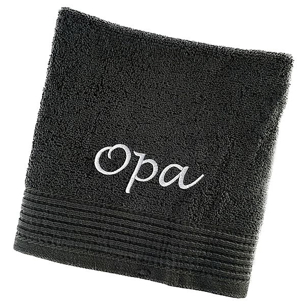 Schnoschi Handtuch Handtuch mit Oma oder Opa bestickt Gästehandtuch Duschtu günstig online kaufen