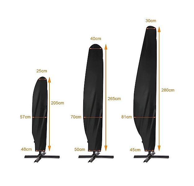BTTO Sonnenschirm-Schutzhülle Regenschirm-Abdeckung 210D Freitragender Sonn günstig online kaufen