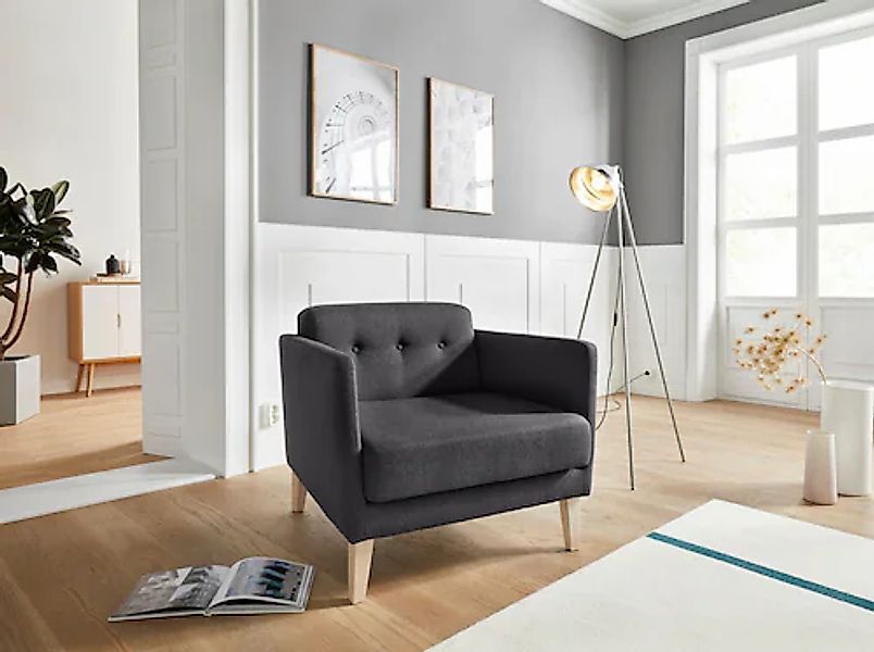 andas Sessel »Raadal«, in skandinavischer Optik, mit Knopfheftung, Design b günstig online kaufen
