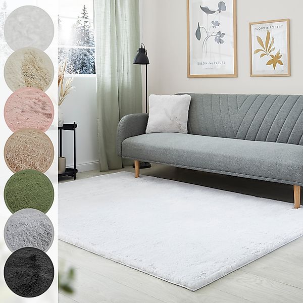 LUXOR living Fellteppich »Novara«, rechteckig, 30 mm Höhe, Kunstfell, Kanin günstig online kaufen