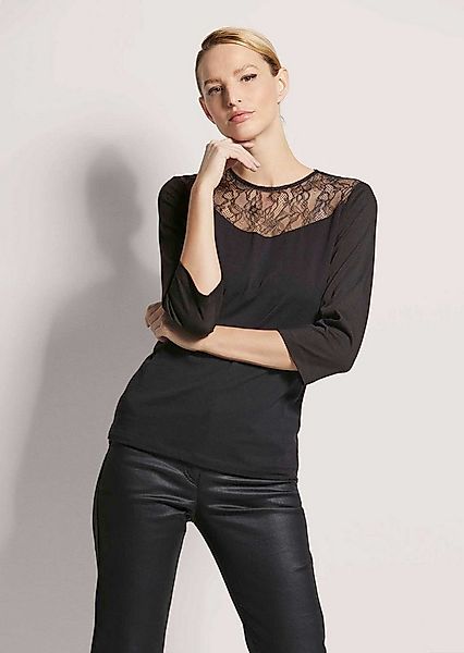 MADELEINE Kurzarmshirt Rundhals-Shirt mit Spitze günstig online kaufen