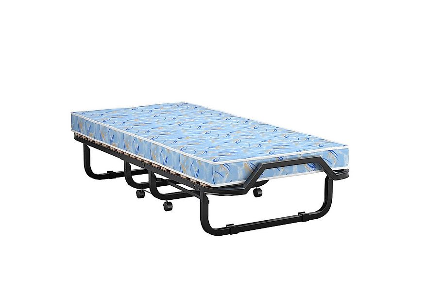 COSTWAY Gästebett klappbar, 90x200cm auf Rädern, mit Matratze, 120 kg günstig online kaufen