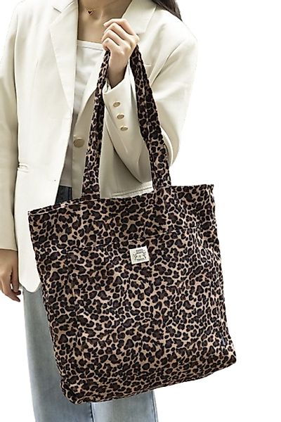 Coonoor Schultertasche Canvas Handtasche Leopardenmuster Crossbody günstig online kaufen