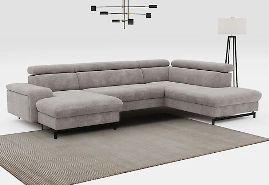 COTTA Wohnlandschaft »Emma U-Form« mit Kopfteilverstellung, wahlweise mit B günstig online kaufen