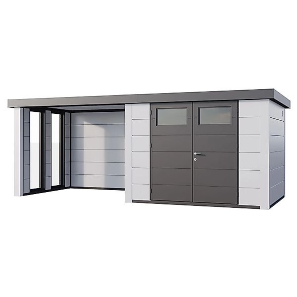 Gerätehaus Classico 3024 Lounge S Links Fenster u. Weiße Ecken 582 x 238 cm günstig online kaufen