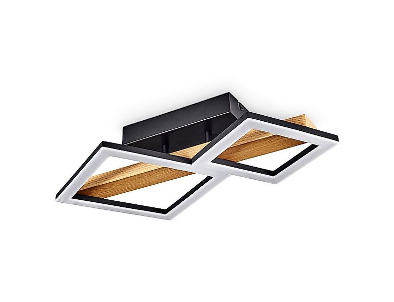 hofstein Deckenleuchte »Stoccareddo« Deckenlampe, Metall/Holz/Kunststoff, S günstig online kaufen