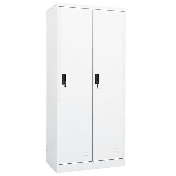 vidaXL Spind aus Stahl in Weiß mit 2 Türen (LxBxH: 50x80x180 cm) günstig online kaufen