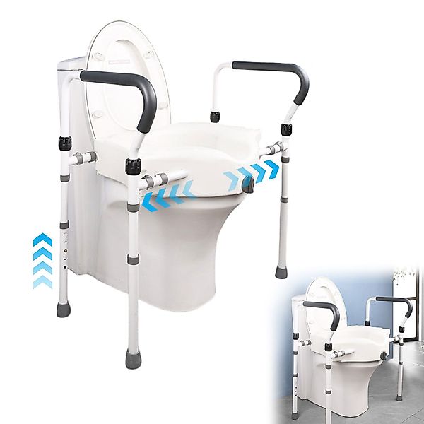 TWSOUL Toilettensitzerhöhung mit Armlehnen, Einstellbare Höhe&Breite günstig online kaufen