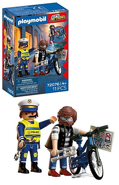Playmobil® Fahrradraub (72076), City Action Konstruktions-Spielset, (11 St) günstig online kaufen
