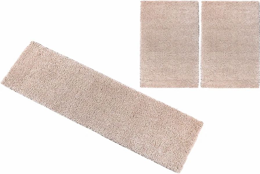 Bruno Banani Bettumrandung »Shaggy Soft« Höhe 30 mm 3 Stk. tlg. gewebt, Uni günstig online kaufen