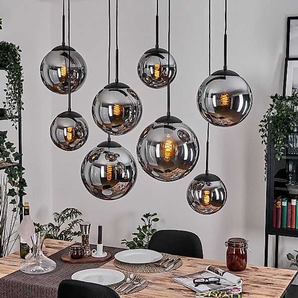 hofstein Hängeleuchte Hängelampe aus Metall/Glas in günstig online kaufen