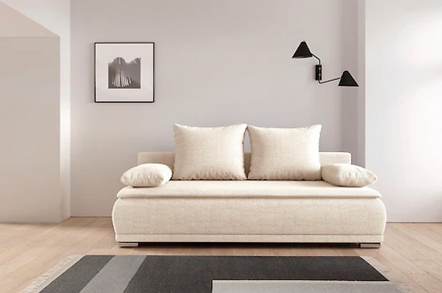 WERK2 Schlafsofa "Biggi", 2-Sitzer Sofa & Schlafcouch mit Bettkasten günstig online kaufen