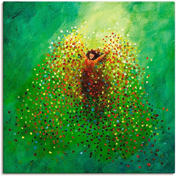 Artland Leinwandbild "Sich selbst feiern" Frau 1 Stk. tlg. auf Holzrahmen g günstig online kaufen