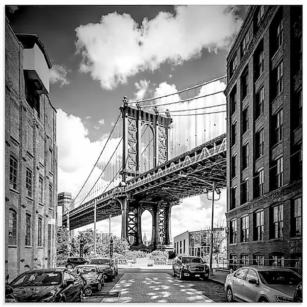 Artland Glasbild »New York City Manhattan Bridge I« Amerika 1 Stk. tlg. in günstig online kaufen