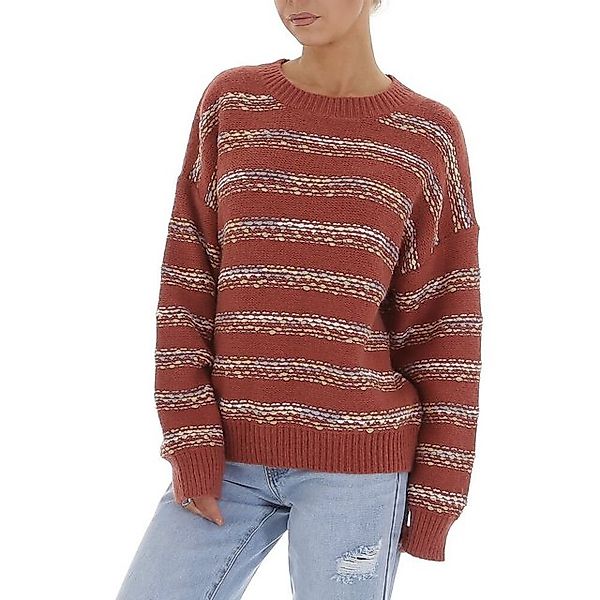 Ital-Design Strickpullover Damen Freizeit (81575124) Glitzer Gestreift Stre günstig online kaufen