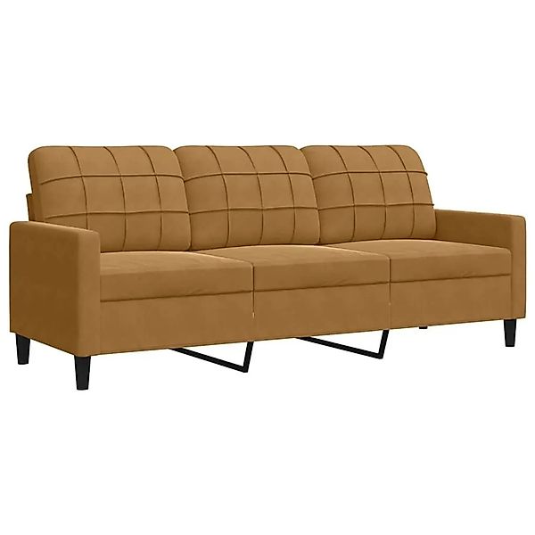 vidaXL 3-Sitzer-Sofa Braun 180 cm Samt 4007641 günstig online kaufen