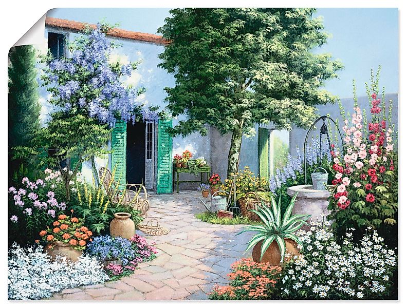 Artland Wandbild "Ein kleines Paradies", Garten, (1 St.), als Leinwandbild, günstig online kaufen