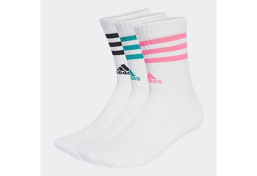 adidas Performance Sportsocken 3-STREIFEN CUSHIONED CREW, 3 PAAR (3-Paar) günstig online kaufen