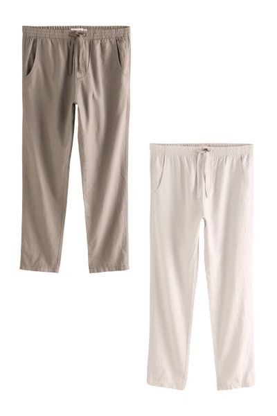 Next Stoffhose 2er-Pack Hose mit Elastikbund günstig online kaufen