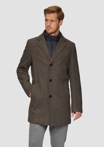 s.Oliver Wintermantel Outdoor-Mantel Wattierter Wollmix-Mantel mit günstig online kaufen